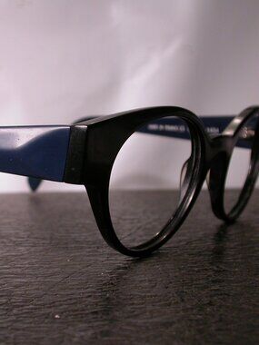 Authentic Anne et Valentin Vanda Blue and Black Eyeglasses Made in France
